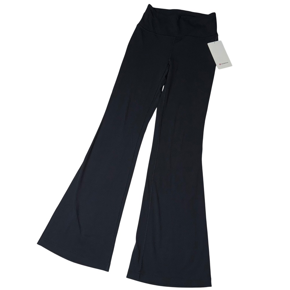 Lululemon Groove Super High Rise Flared Pant Nulu Size 8 Black LW5FG2S NWT $118